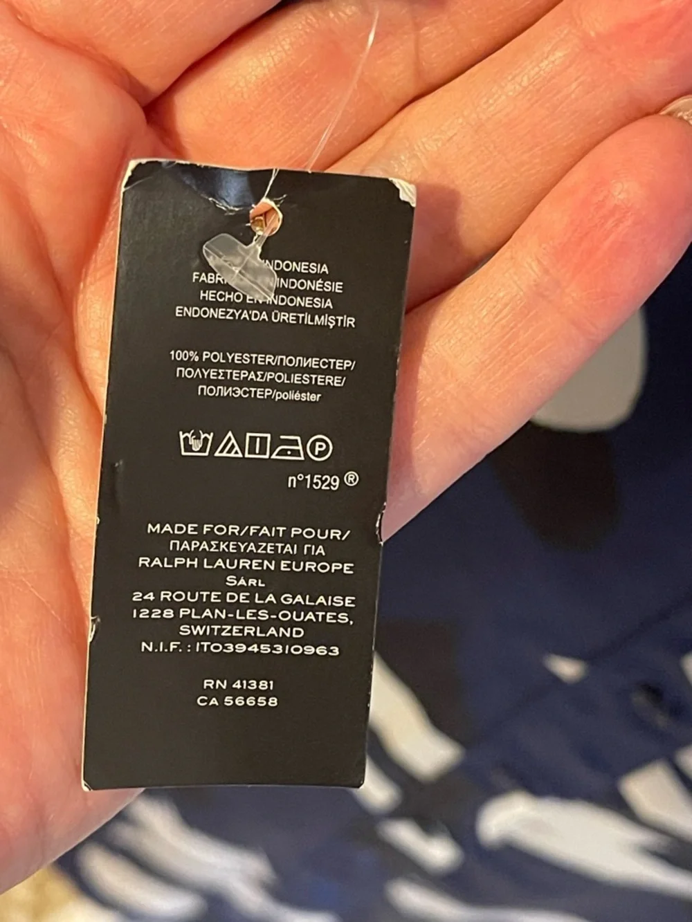 Ralph Lauren Navy and White Abstract Midi Shirt Dress - Picture 10 of 12